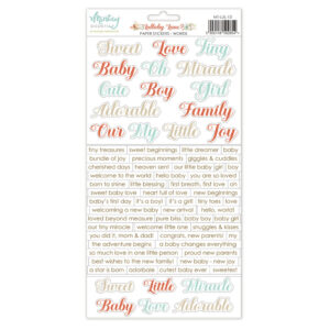 Mintay Lullaby Lane 6"x12" Words Stickers Sheet