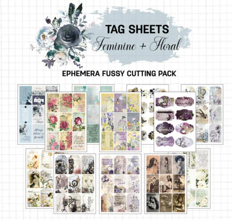 3 Quarter Designs Femine & Flora Ephemera Fussy Cutting Pack