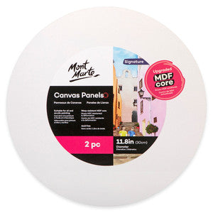 Mont Marte Canvas Panels Round 30cm - 2 Pack