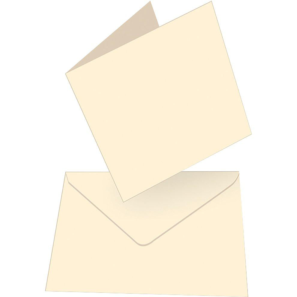 Couture Creations Square Cards w/Envelopes (50/Pack) - Cream