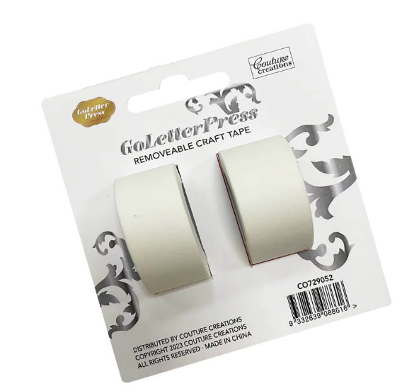 Couture Creations Go Letterpress Removeable Tape 2/Pk