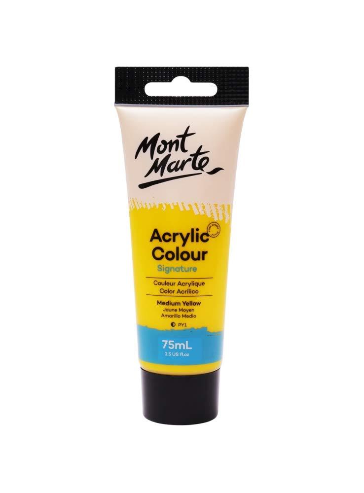 Mont Marte Acrylic Paint 75ml - Medium Yellow