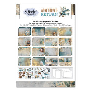 3 Quarter Designs Adventures Return 6"x4" Card Making Pack