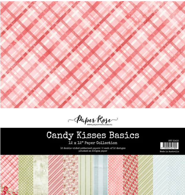 Paper Rose Candy Kisses Basics 12"x12" Paper Collection