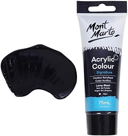 Mont Marte Acrylic Paint 75ml - Lamp Black