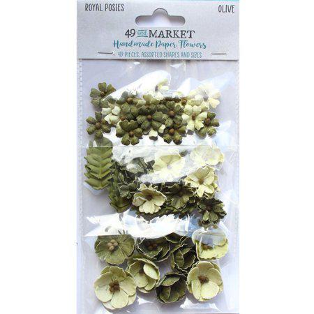 49 & Market Royal Posies Paper Flowers - Olive