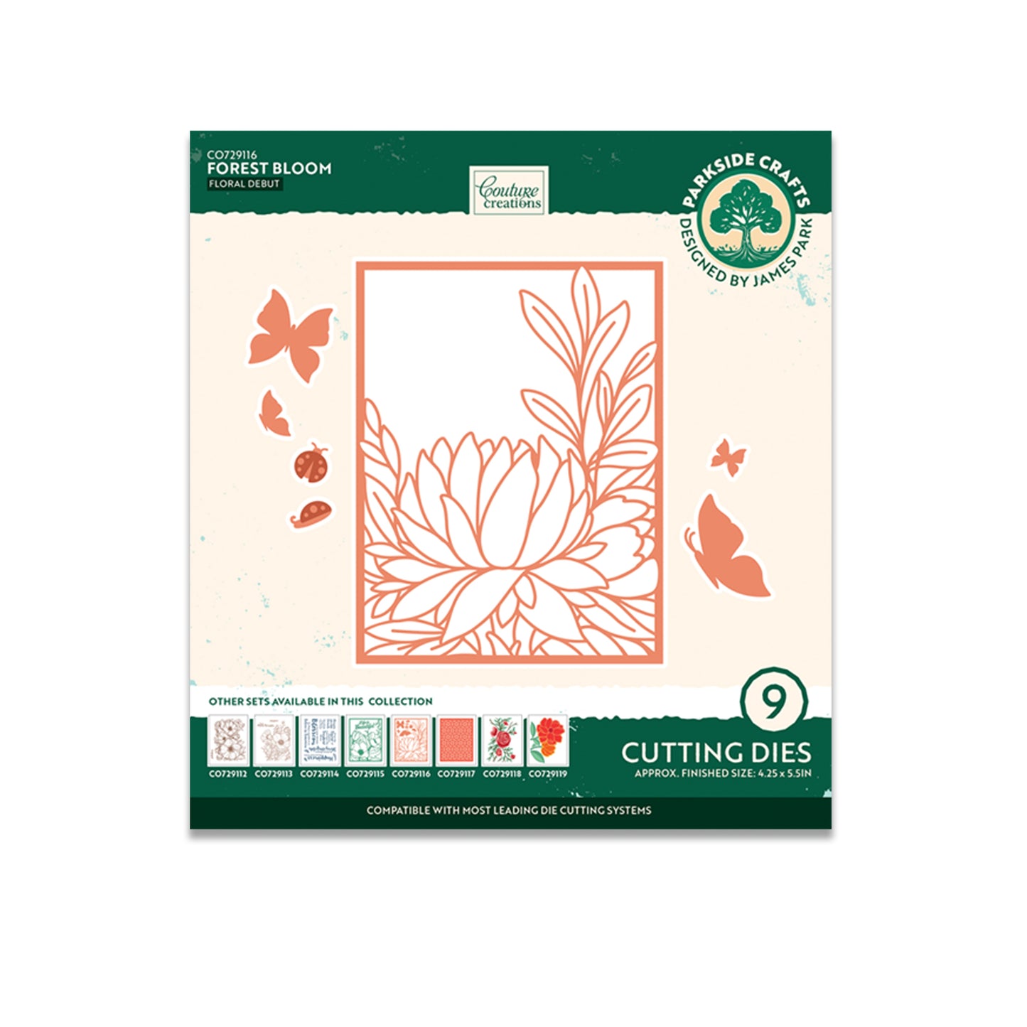 Couture Creations Forest Bloom Cutting Die Set - Floral