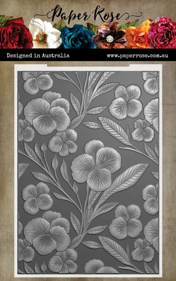 Paper Rose Perfect Pansies 3D Embossing Folder