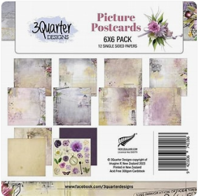 3 Quarter Designs Picture Postcard 6"x6" Paper Pack