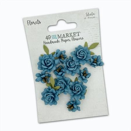 49 and Market Paper Florets - Slate