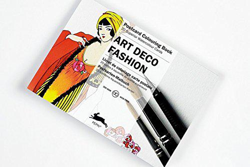 Pepin Art Deco Fashion Postcard Colouring Book
