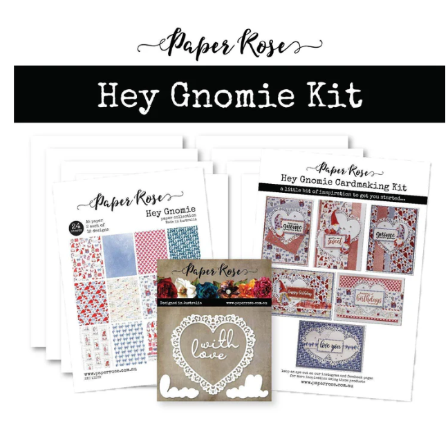 Paper Rose Hey Gnomie Cardmaking Kit