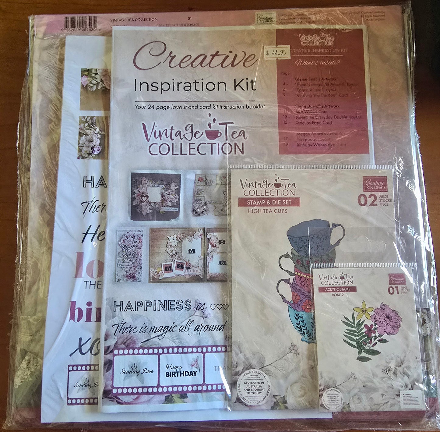 Couture Creations Vintage Tea Creative Inspiration Kit 4