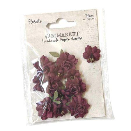 49 & Market Paper Florets - Plum