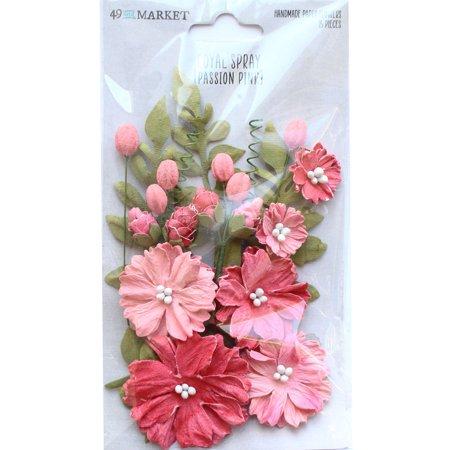 49 & Market Royal Spray Paper Flowers - Passion Pink