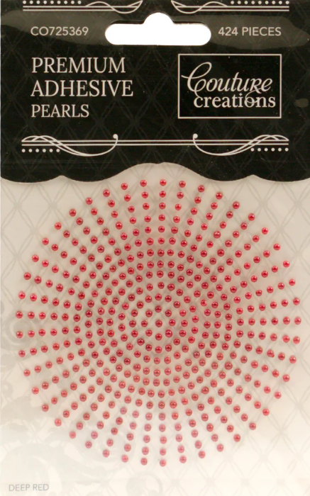 Couture Creations Self-Adhesive Pearls 2mm - Deep Red