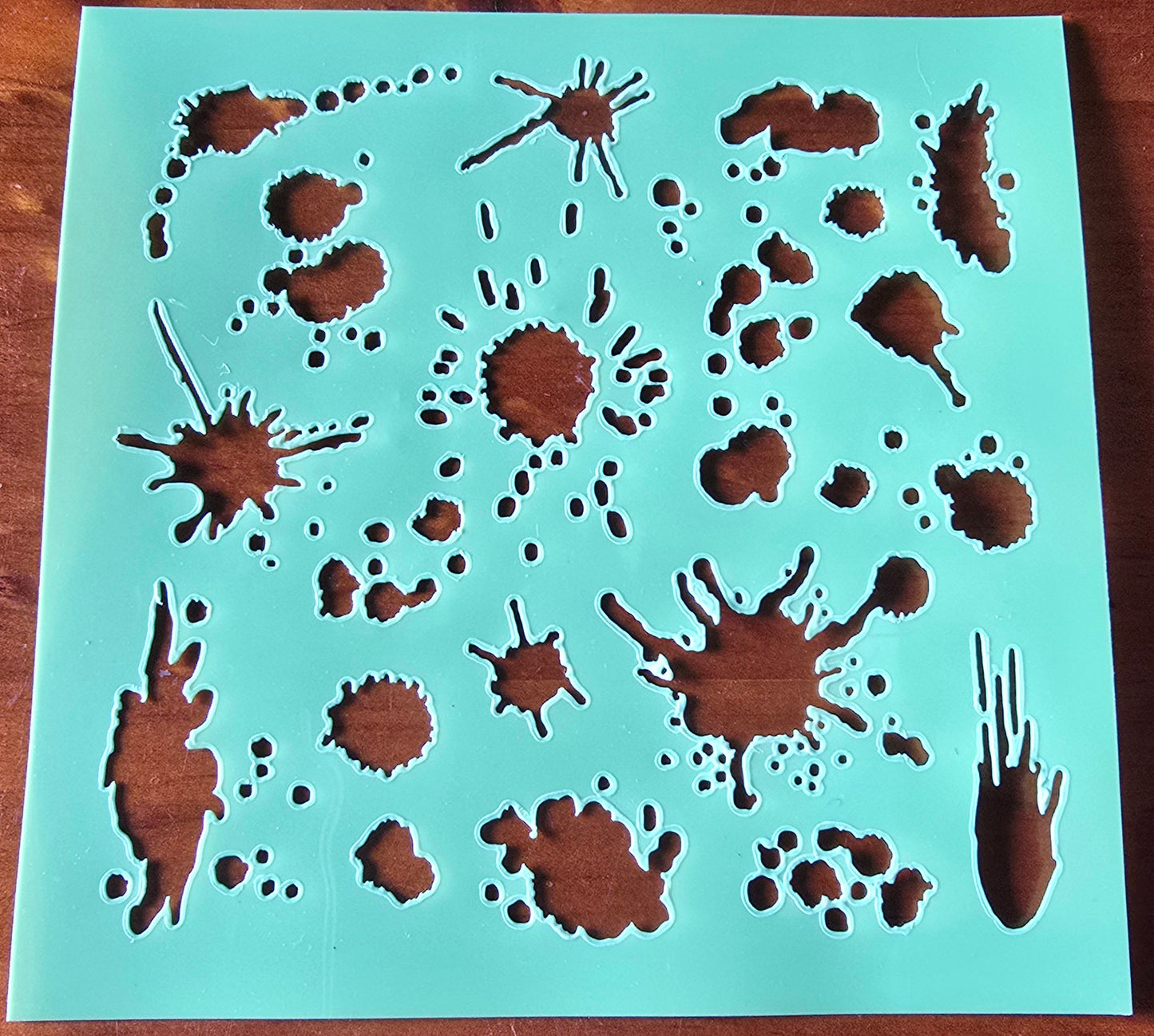 Ink Splatters 6"x6" Stencil