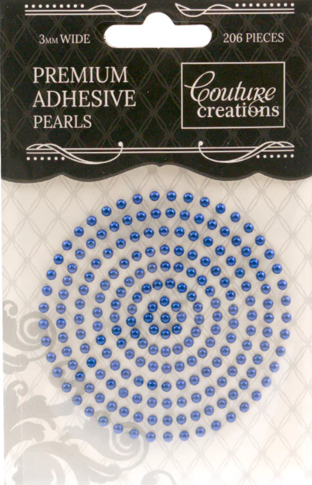 Couture Creations Self-Adhesive Pearls 3mm - Midnight Blue