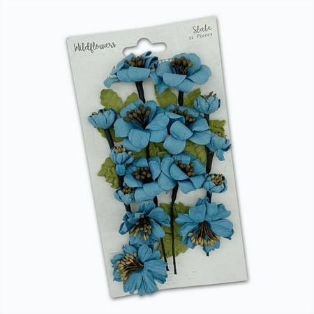 49 & Market Wildflowers Paper Flowers - Slate