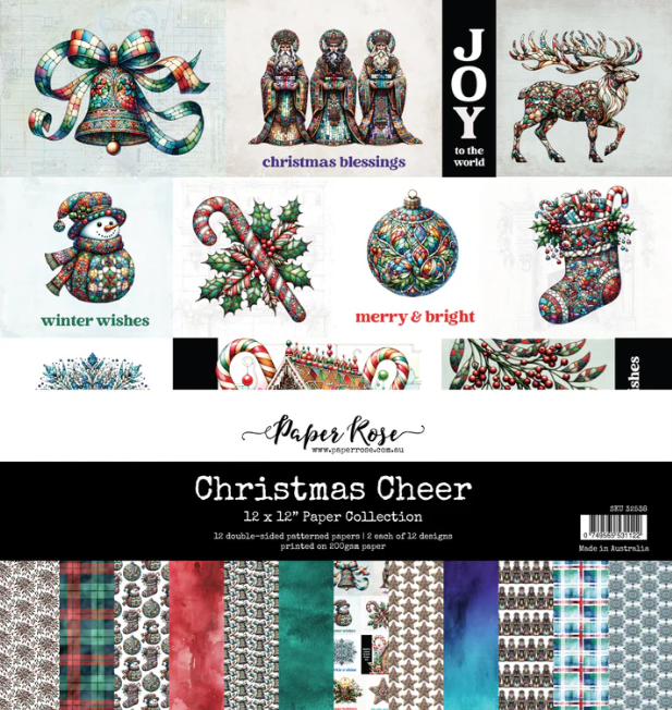 Paper Rose Christmas Cheer 12"x12" Paper Collection