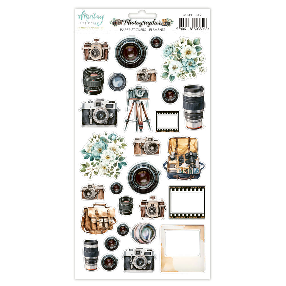 Mintay 6"x12" Stickers Sheet Photographer - Elements