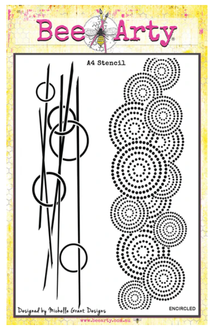 Bee Arty A4 Stencil - Encircled