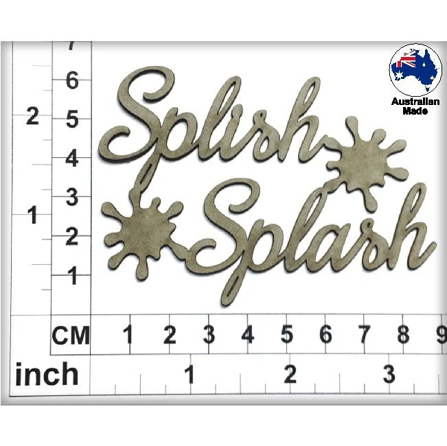 Scrapmatts Splish Splash Chipboard