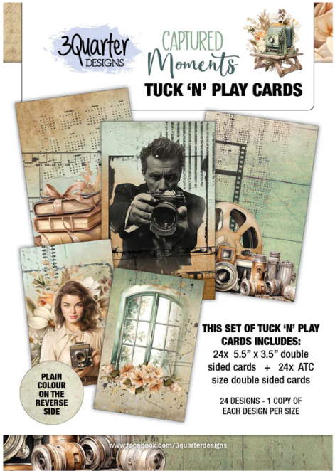 3 Quarter Designs Captured Moments Tuck 'n' Play Cards