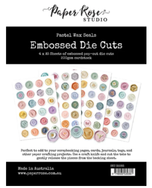 Paper Rose Pastel Wax Seals Embossed Die Cuts