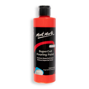 Mont Marte SuperCell Pouring Paint 240ml - Cadmium Red