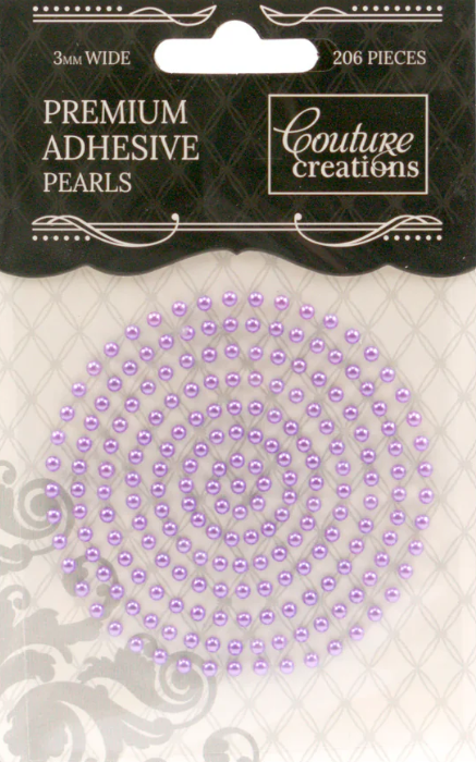 Couture Creations Self-Adhesive Pearls 3mm - Petunia Purple