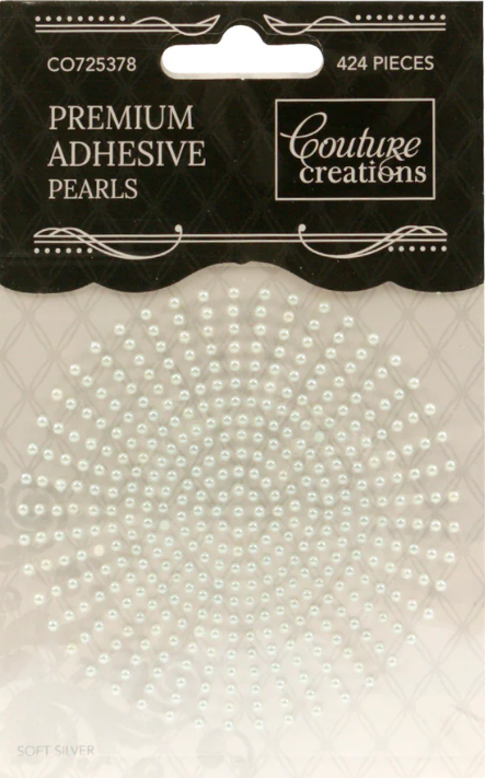 Couture Creations self-Adhesive Pearls 2mm - Soft Silver