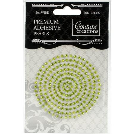 Couture Creations Self-Adhesive Pearls 3mm - Grass Green