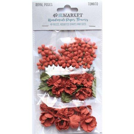 49 & Market Royal Posies Paper Flowers - Tomato