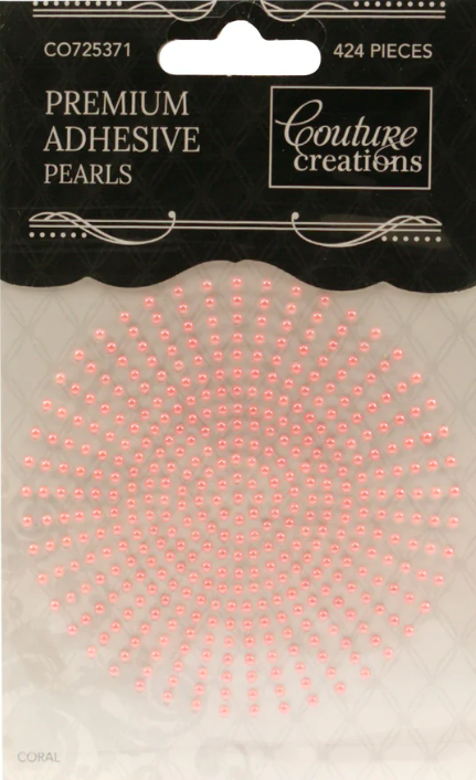 Couture Creations Self-Adhesive Pearls 2mm - Coral