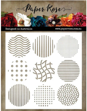 Paper Rose Random Spots 6"x6" Stencil