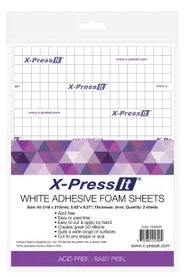 X-Press It Adhesive Foam Sheets A5 2 Sheets - White