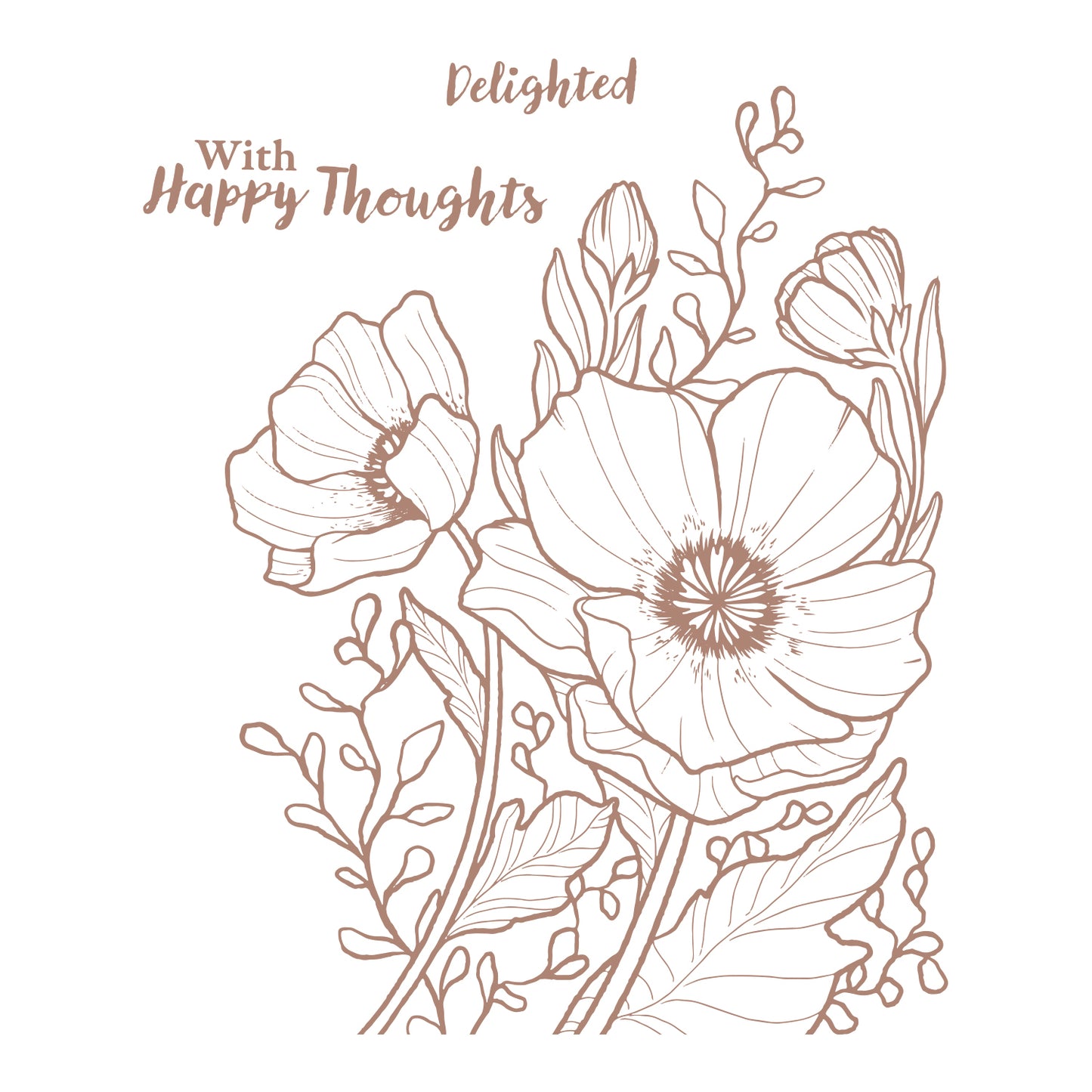 Couture Creations Featured Poppies Photopolymer Stamp Set (3pc)