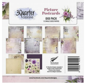 3 Quarter Designs Picture Postcards 8"x8" Paper Pack