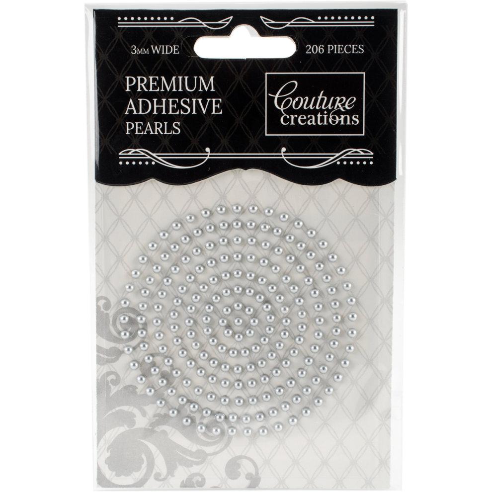 Couture Creations Self-Adhesive Pearls 3mm - Stunning Silver