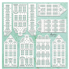Mintay Chippies Tenement Houses 12"x12" Sheet