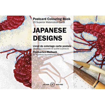 Pepin Japanese Designs Postcard Colouring Book