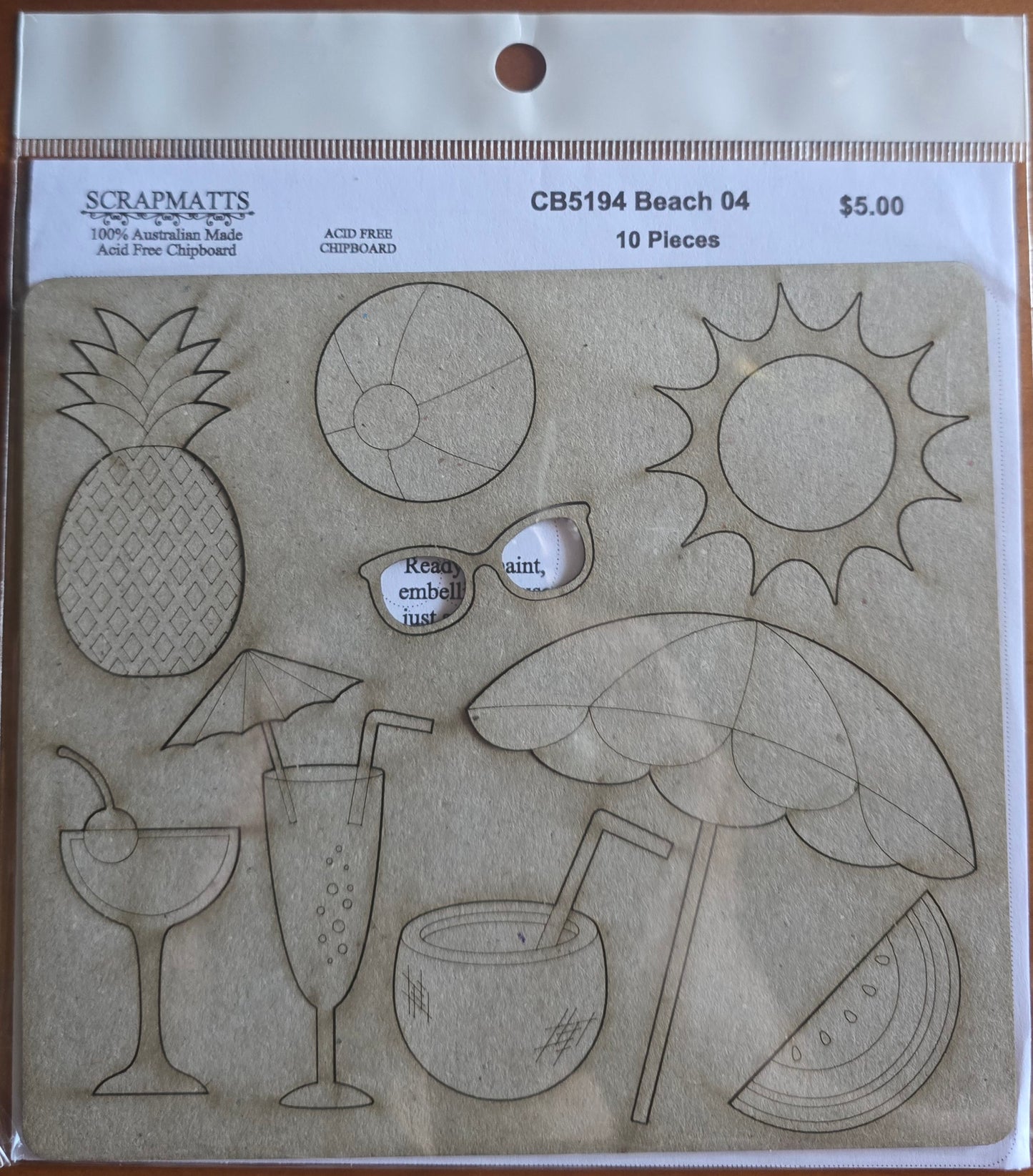 Scrapmatts Beach 04 Chipboard