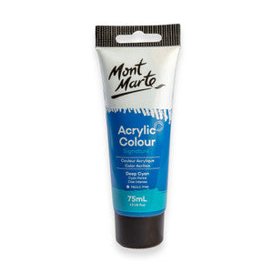 Mont Marte Acrylic Paint 75ml - Deep Cyan