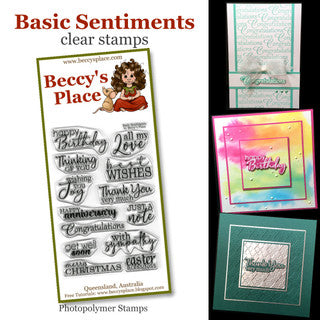 Beccy's Place Basic Sentiment Stamp Set