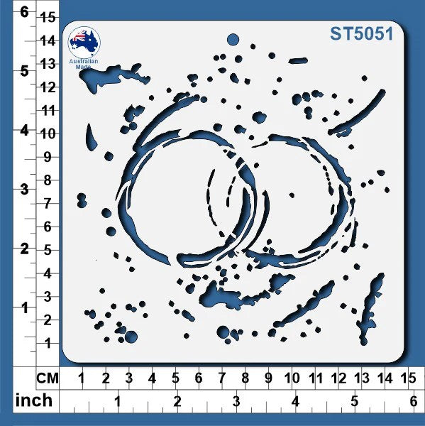 Scrapmatts Stains Stencil ST5051