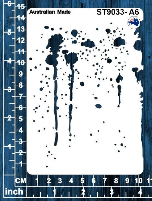 Scrapmatts Paint Drips Stencil ST9033-A6