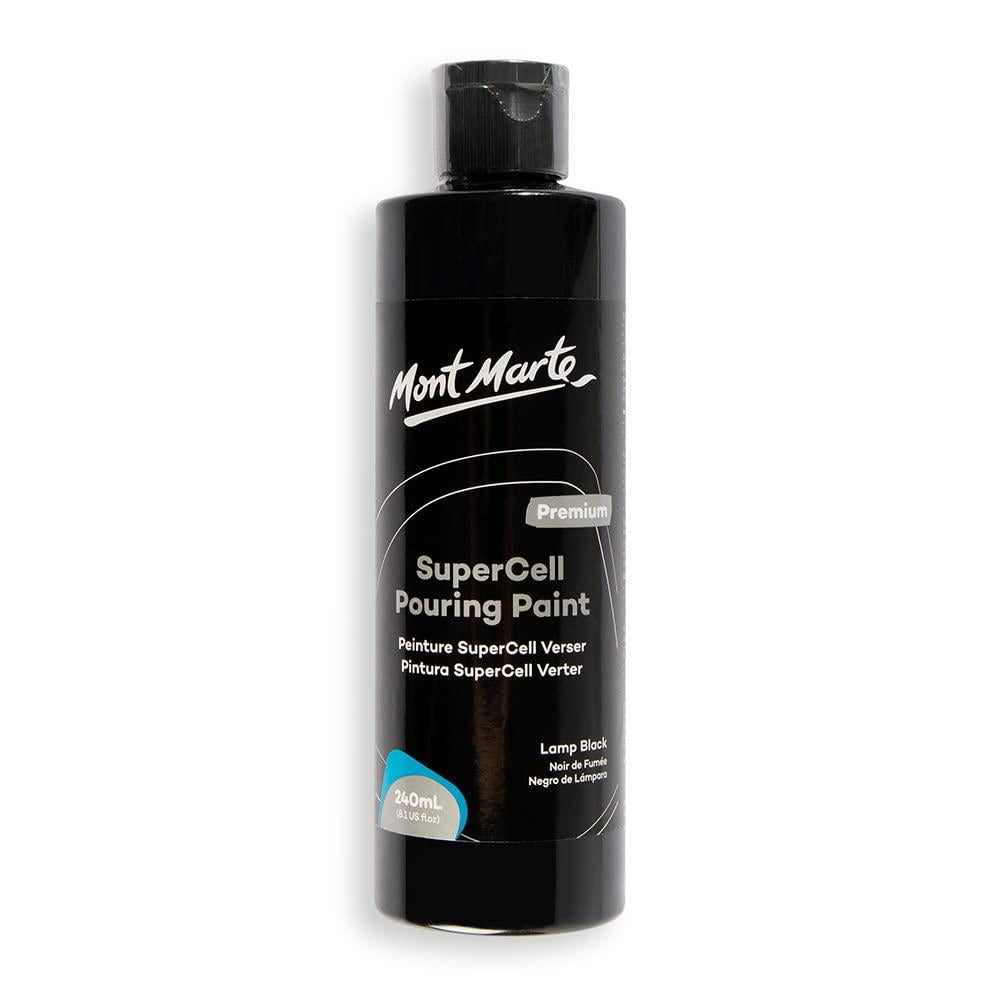 Mont Marte SuperCell Pouring Paint 240ml - Lamp Black