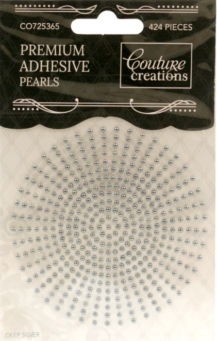 Couture Creations Self-Adhesive Pearls 2mm - Deep Silver