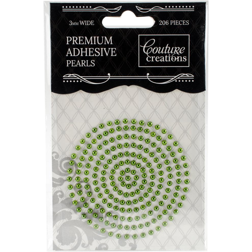 Couture Creations Self-Adhesive Pearls 3mm - Emerald Green